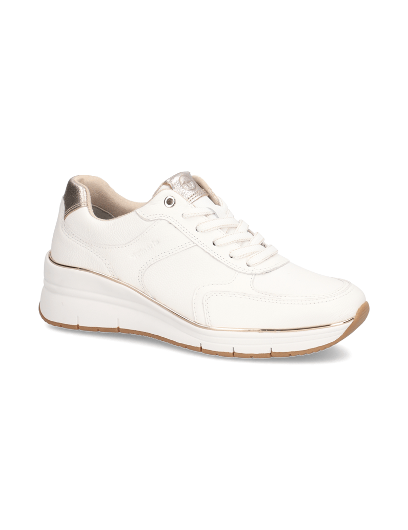 TAMARIS-Glattleder-Sneaker-weiss