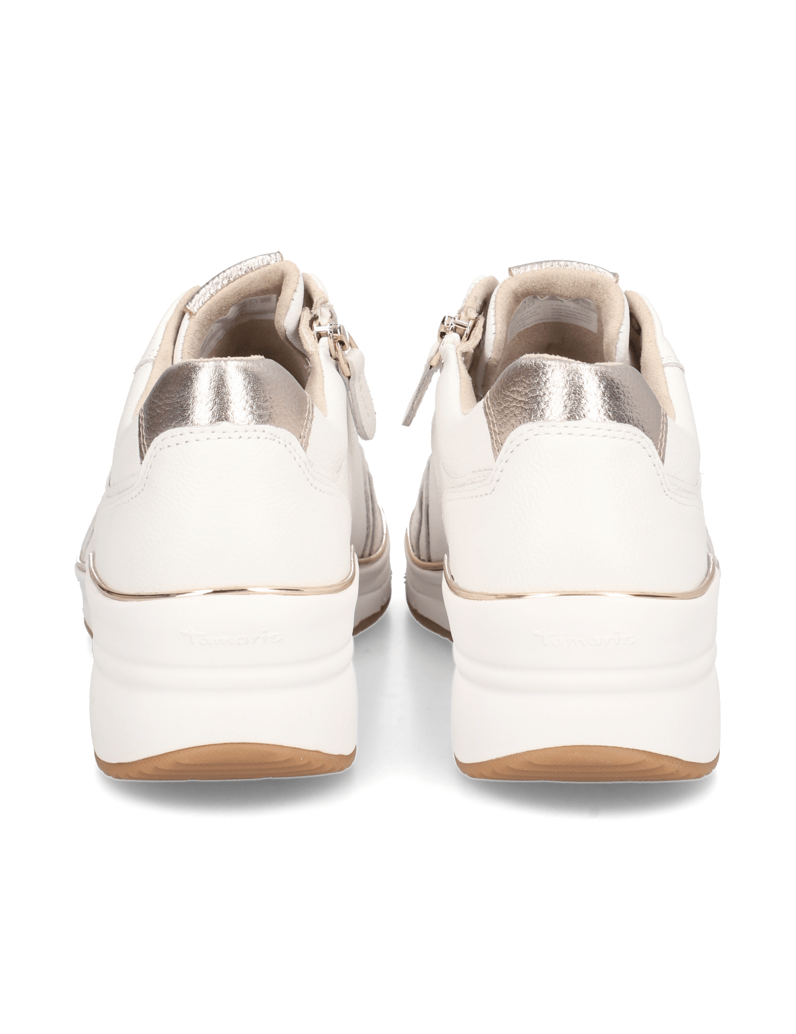 TAMARIS-Glattleder-Sneaker-weiss