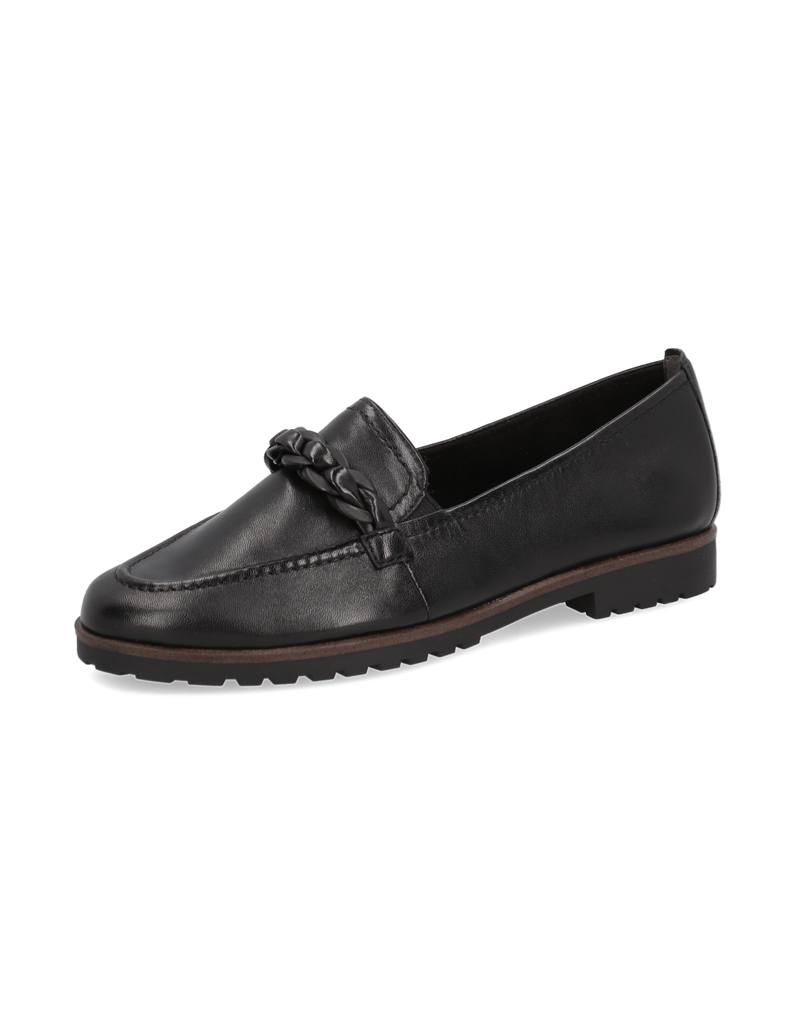 TAMARIS-Glattleder-Slipper-schwarz