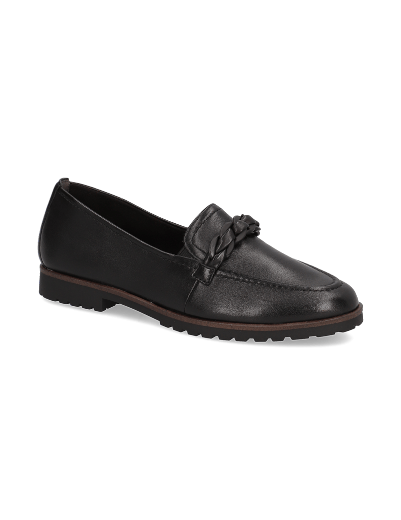 TAMARIS-Glattleder-Slipper-schwarz