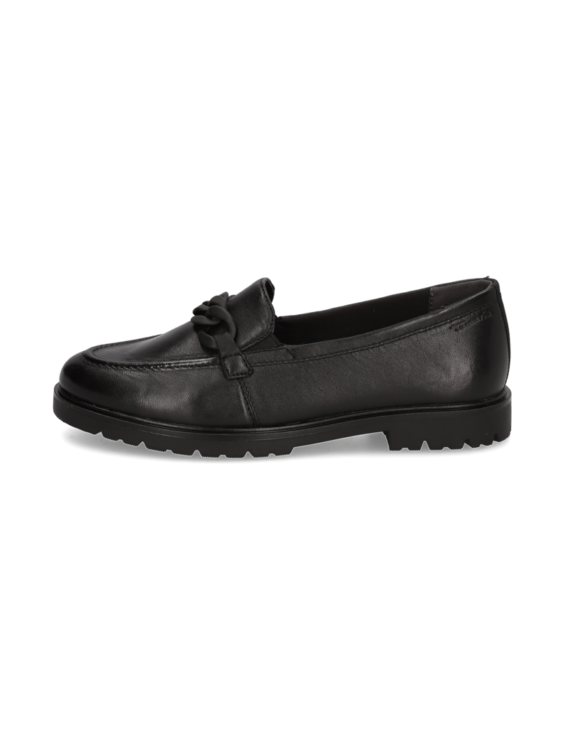 TAMARIS-Glattleder-Slipper-schwarz