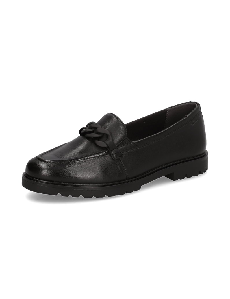 TAMARIS-Glattleder-Slipper-schwarz