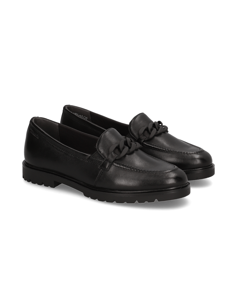 TAMARIS-Glattleder-Slipper-schwarz
