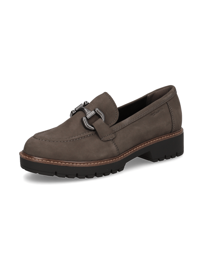 TAMARIS-Veloursleder-Slipper-schwarz
