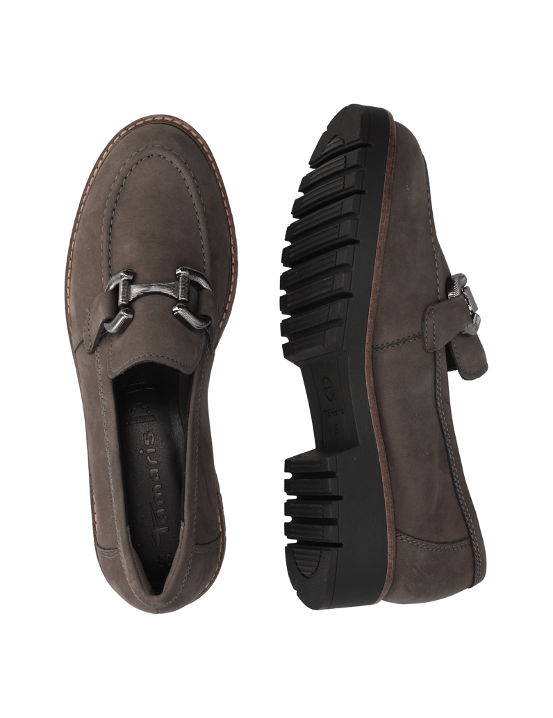 TAMARIS-Veloursleder-Slipper-schwarz