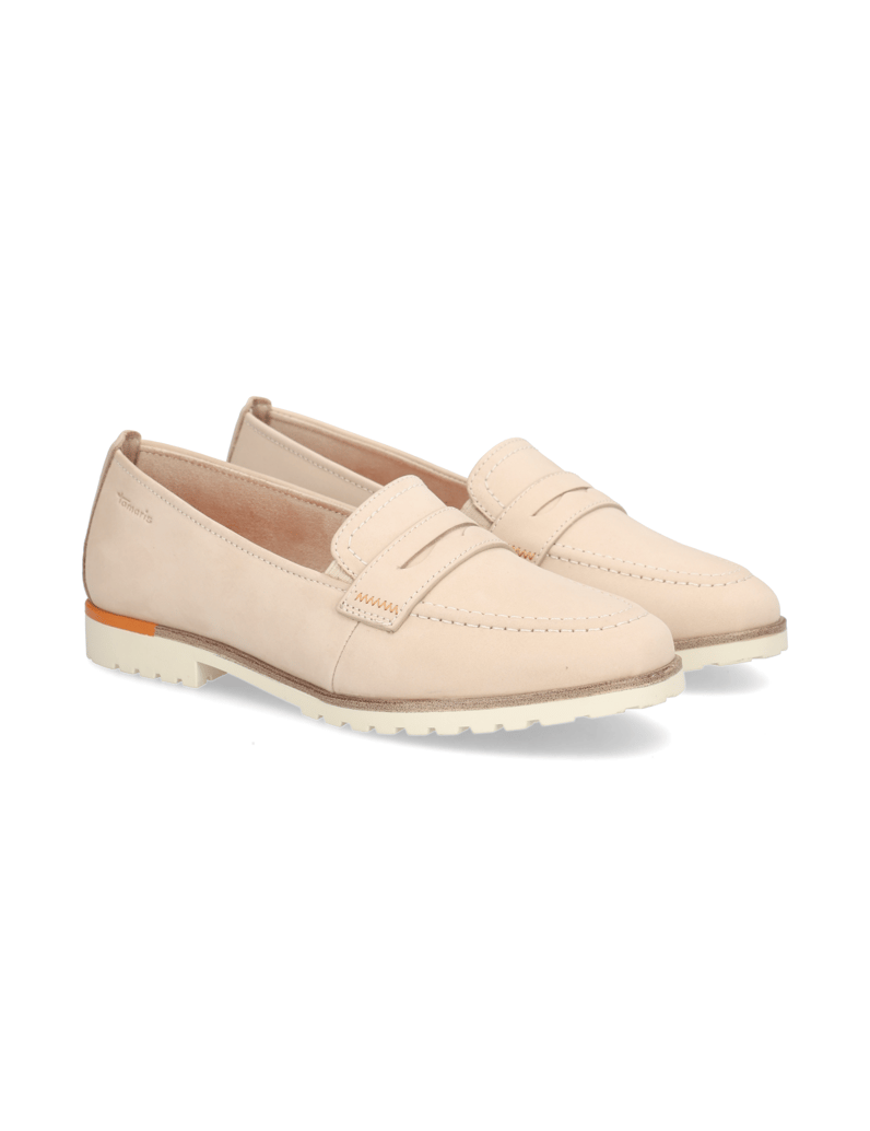 TAMARIS-Nubukleder-Slipper-beige