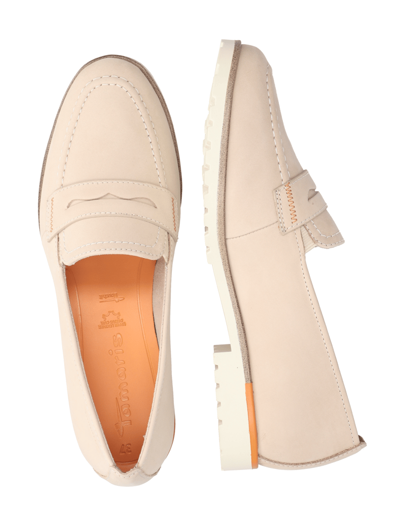 TAMARIS-Nubukleder-Slipper-beige