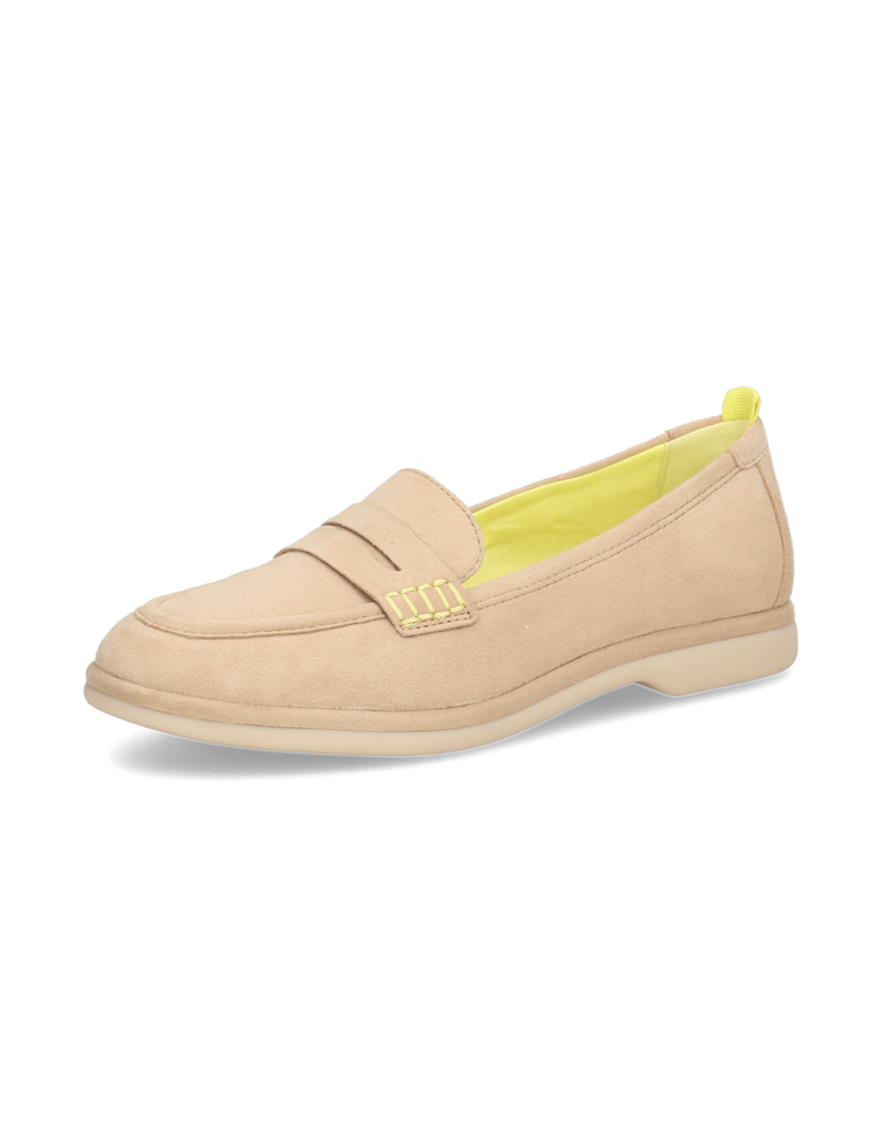 TAMARIS-Veloursleder-Slipper-beige