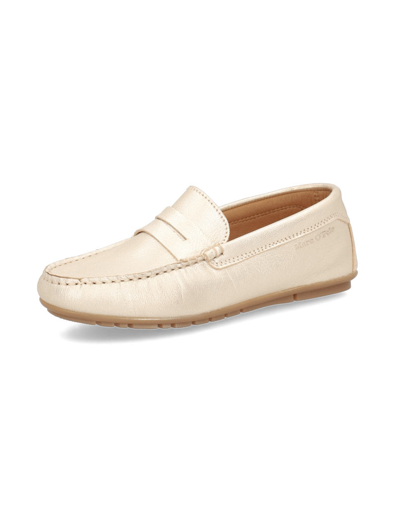 Marc-O´Polo-Glattleder-Slipper-gold