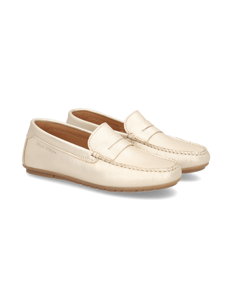 Marc-O´Polo-Glattleder-Slipper-gold