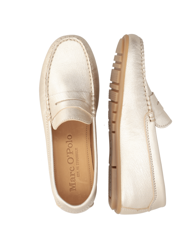 Marc-O´Polo-Glattleder-Slipper-gold