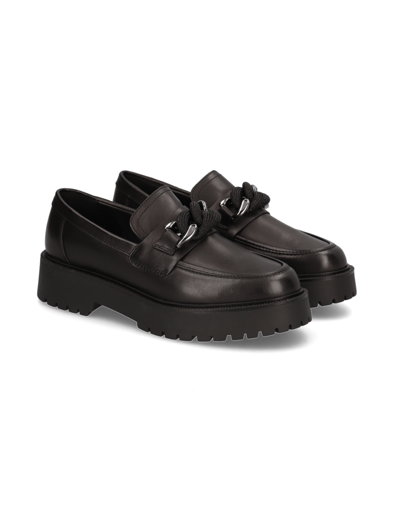 Kate-Gray-Glattleder-Slipper-schwarz