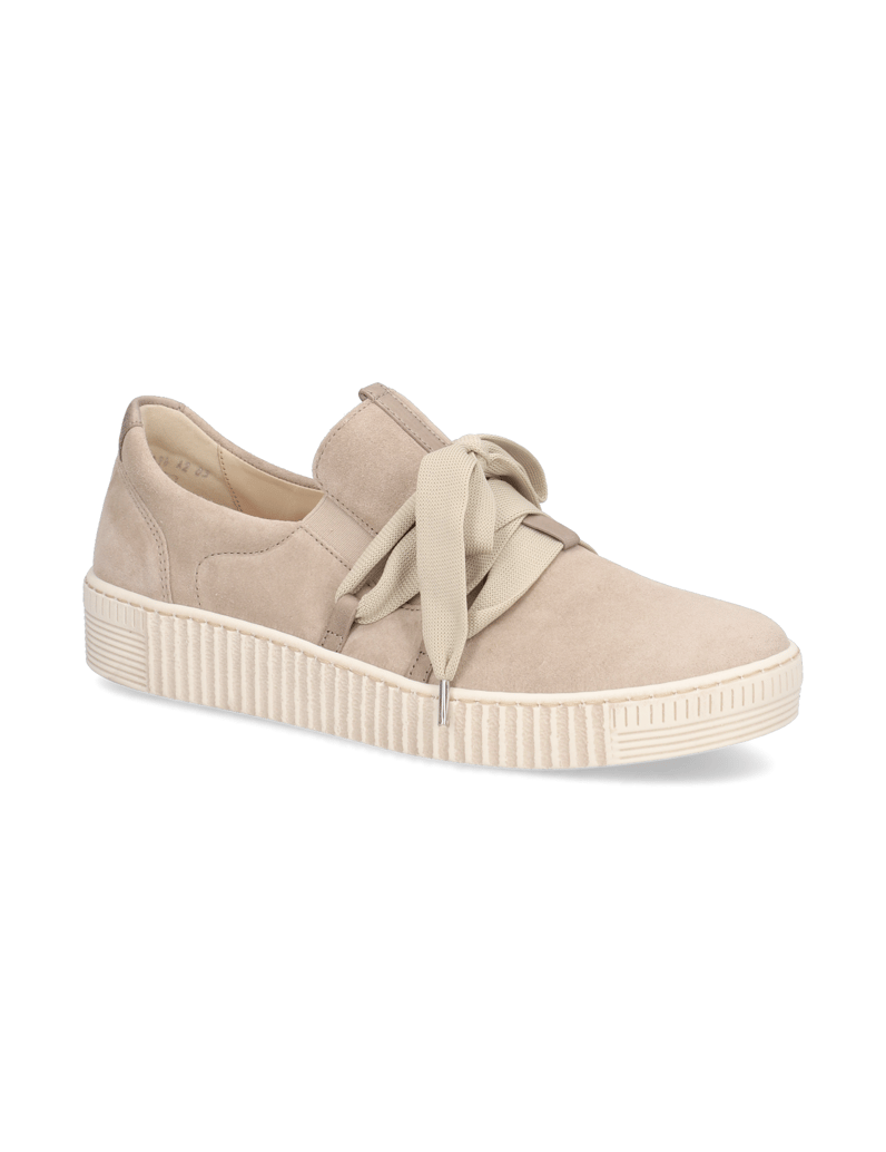 Gabor-Veloursleder-Sneaker-beige