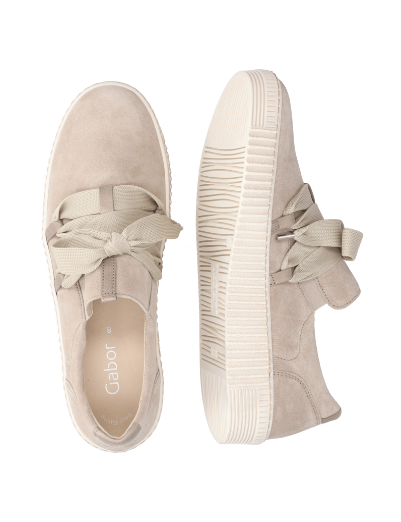 Gabor-Veloursleder-Sneaker-beige