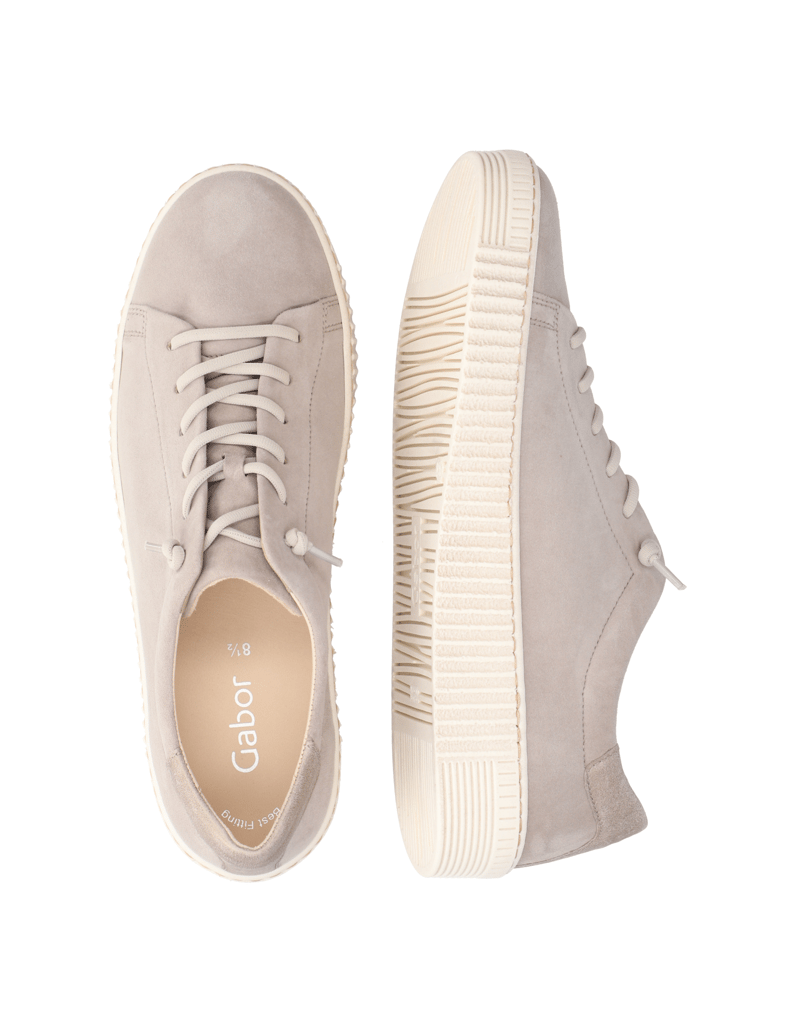 Gabor-Veloursleder-Sneaker-weiss