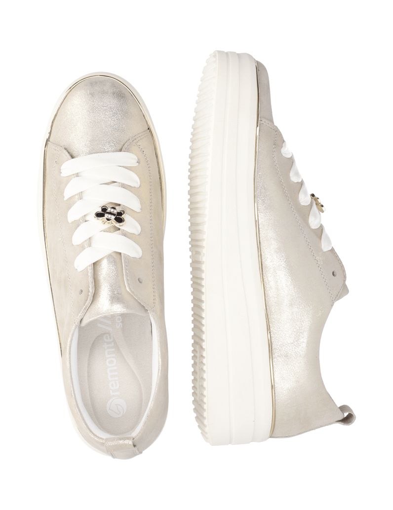 Remonte-Veloursleder-Sneaker-beige