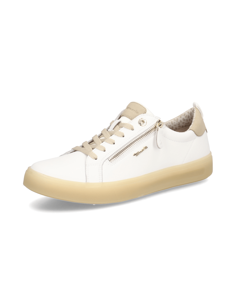 TAMARIS-Comfort-Lederkombination-Sneaker-weiss