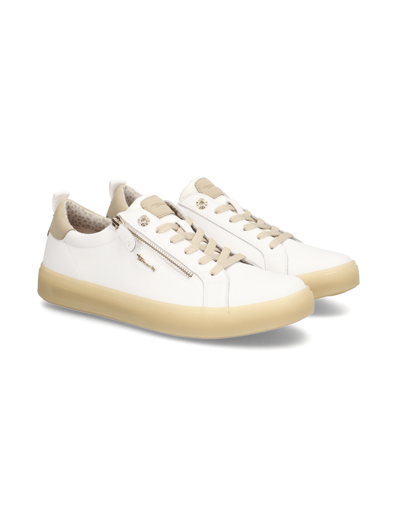 TAMARIS-Comfort-Lederkombination-Sneaker-weiss