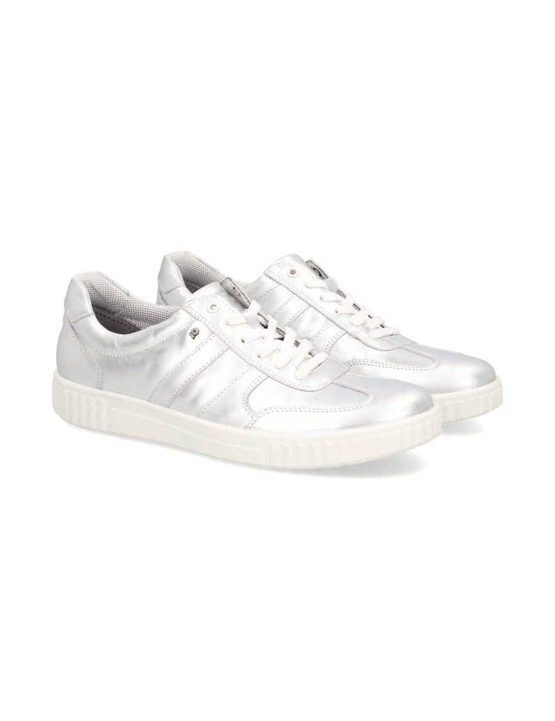 Jomos-Glattleder-Sneaker-silber