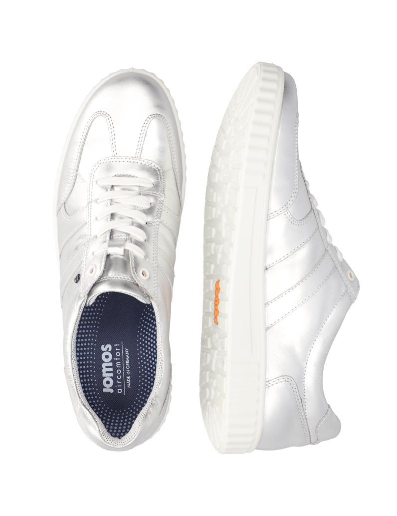 Jomos-Glattleder-Sneaker-silber