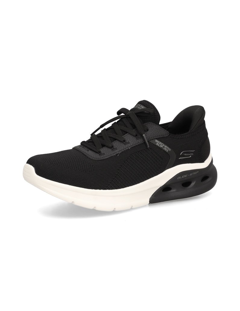 Skechers-FIXED-LACE-UP-GLIDE-STEP-schwarz