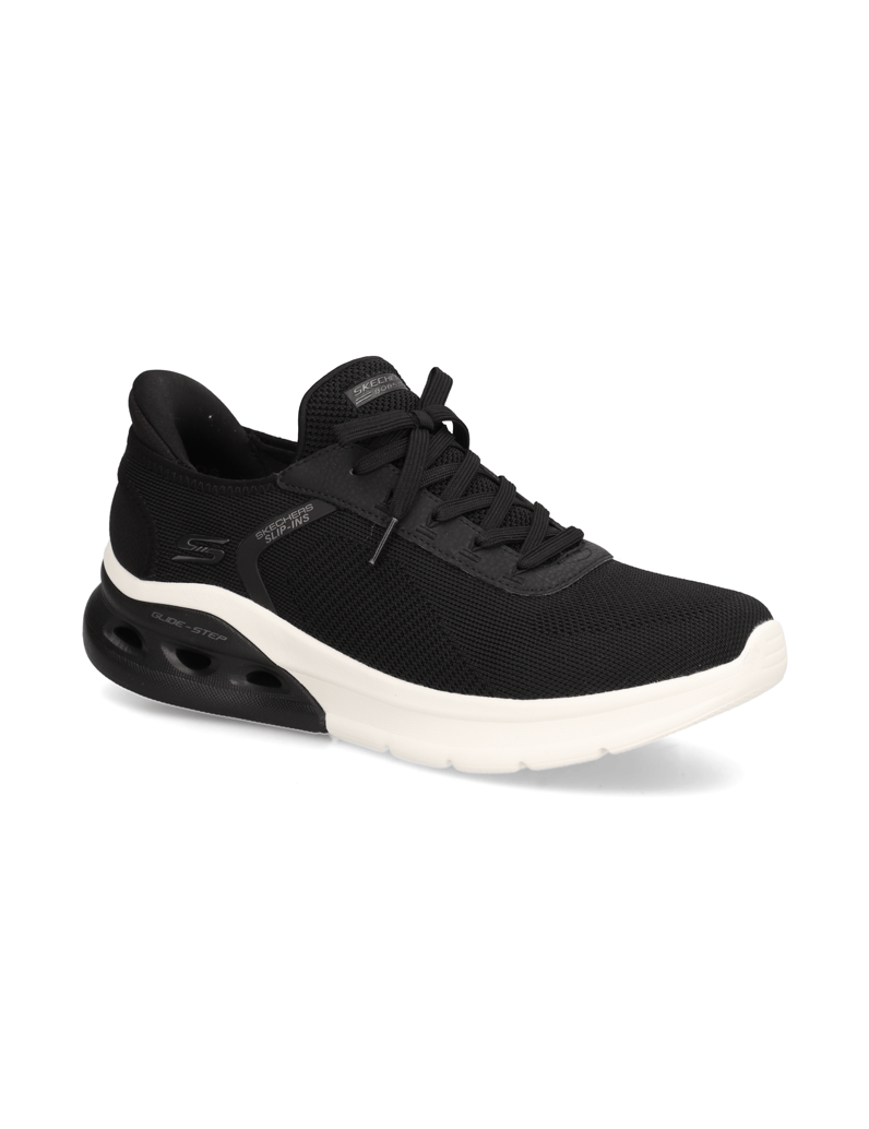 Skechers-FIXED-LACE-UP-GLIDE-STEP-schwarz