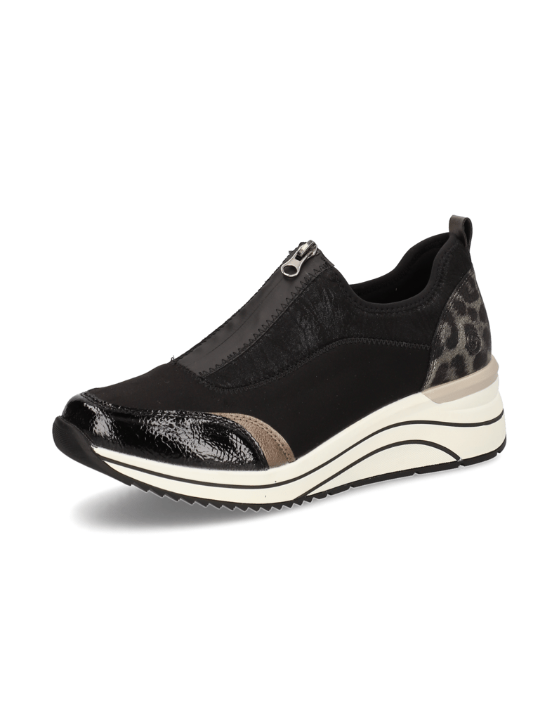 Remonte-Textil-Slipper-sportiv-schwarz