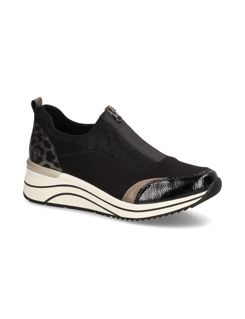 Remonte-Textil-Slipper-sportiv-schwarz