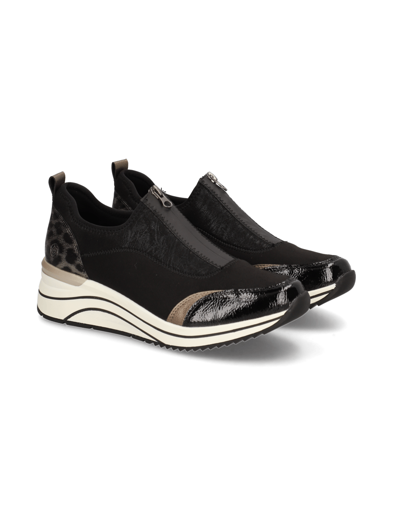 Remonte-Textil-Slipper-sportiv-schwarz