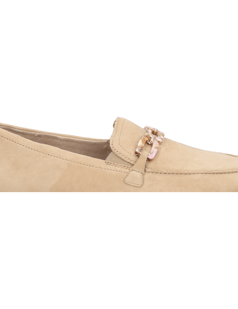 Remonte-Veloursleder-Slipper-beige