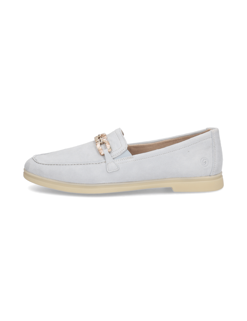 Remonte-Veloursleder-Slipper-beige