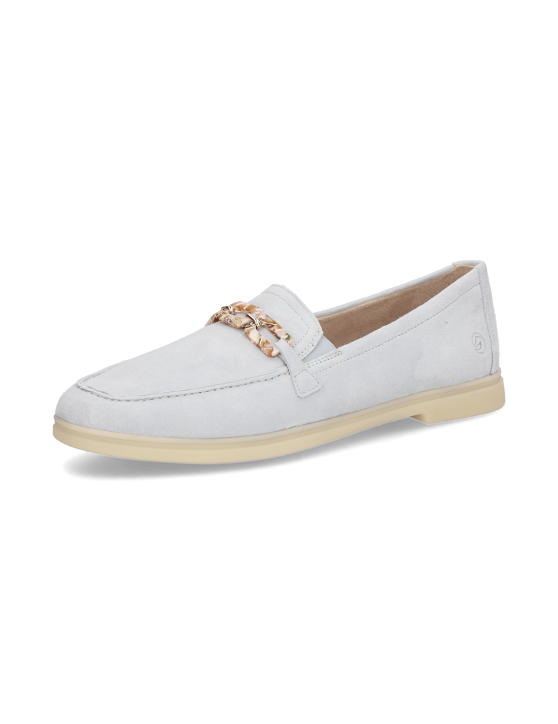 Remonte-Veloursleder-Slipper-beige