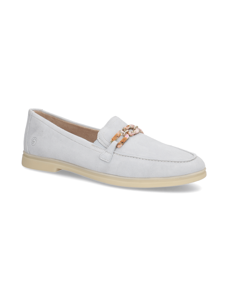 Remonte-Veloursleder-Slipper-beige