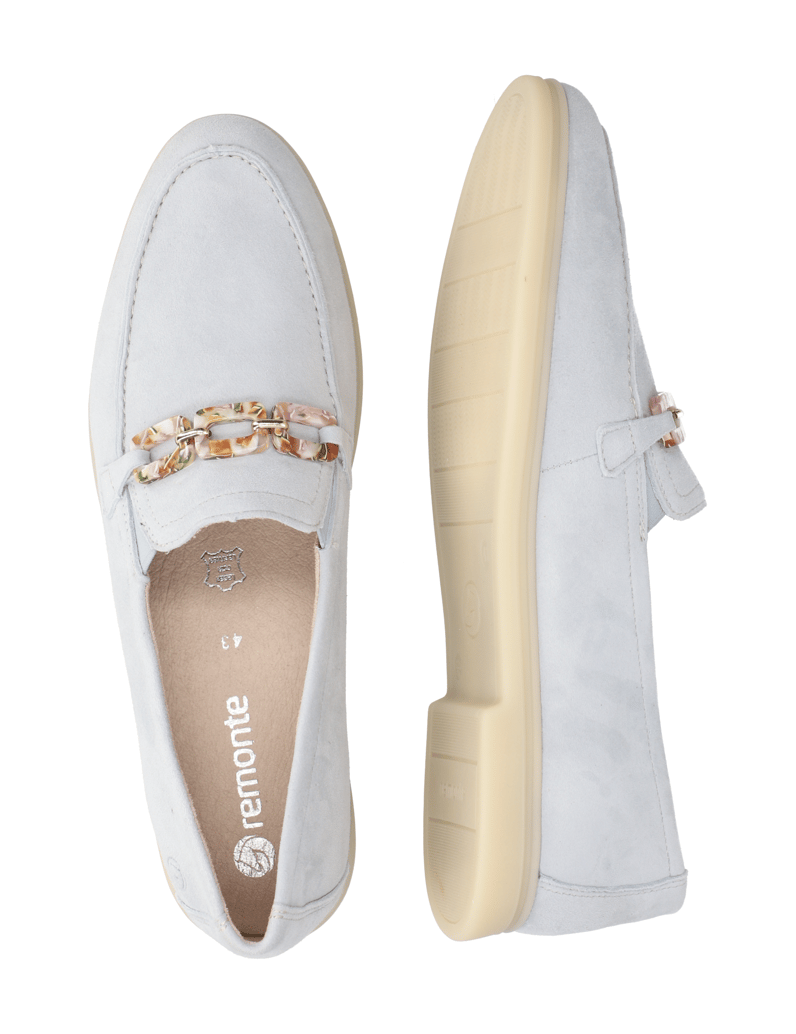 Remonte-Veloursleder-Slipper-beige