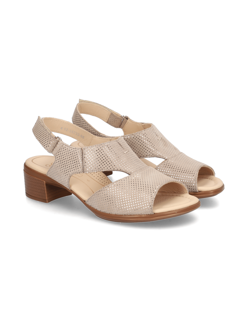 Ara-Veloursleder-Sandale-beige