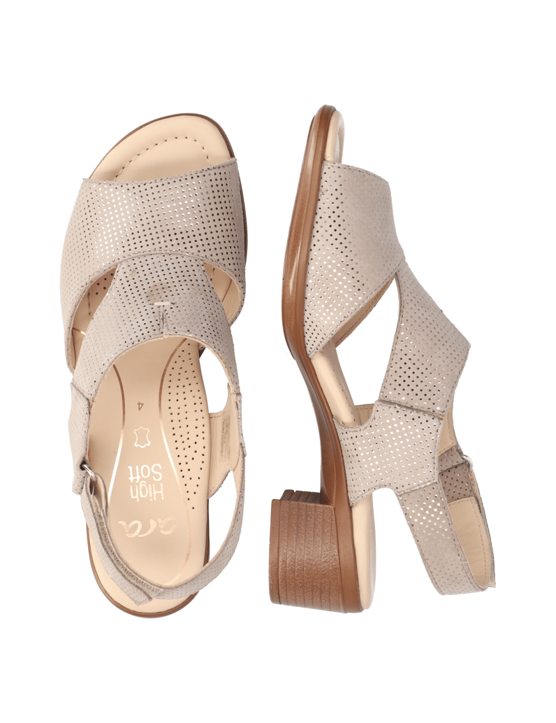 Ara-Veloursleder-Sandale-beige