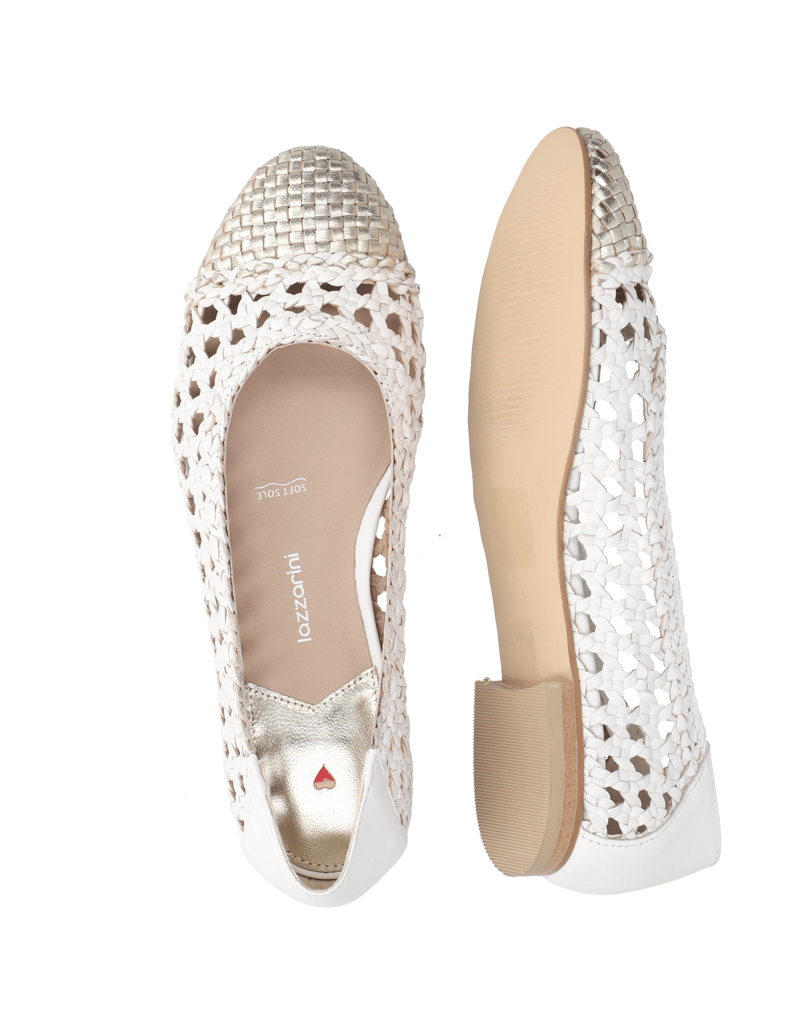 Lazzarini-Glattleder-Ballerina-weiss