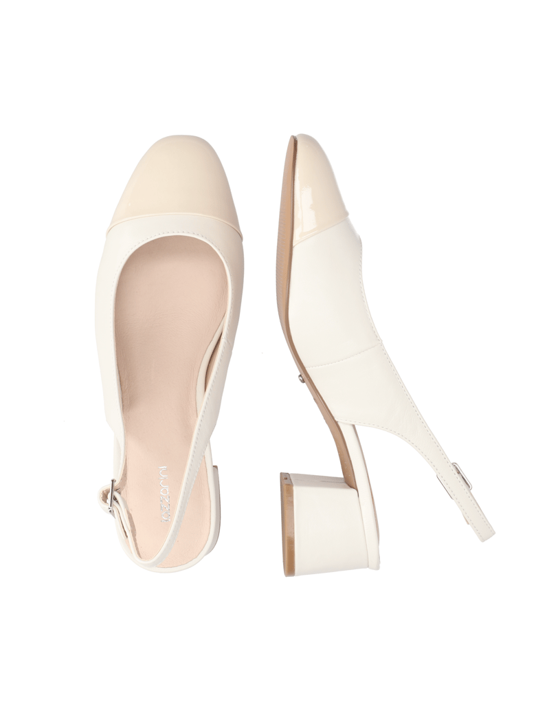 Lazzarini-Glattleder-Slingpumps-beige