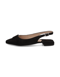 Lazzarini Veloursleder Slingpumps schwarz