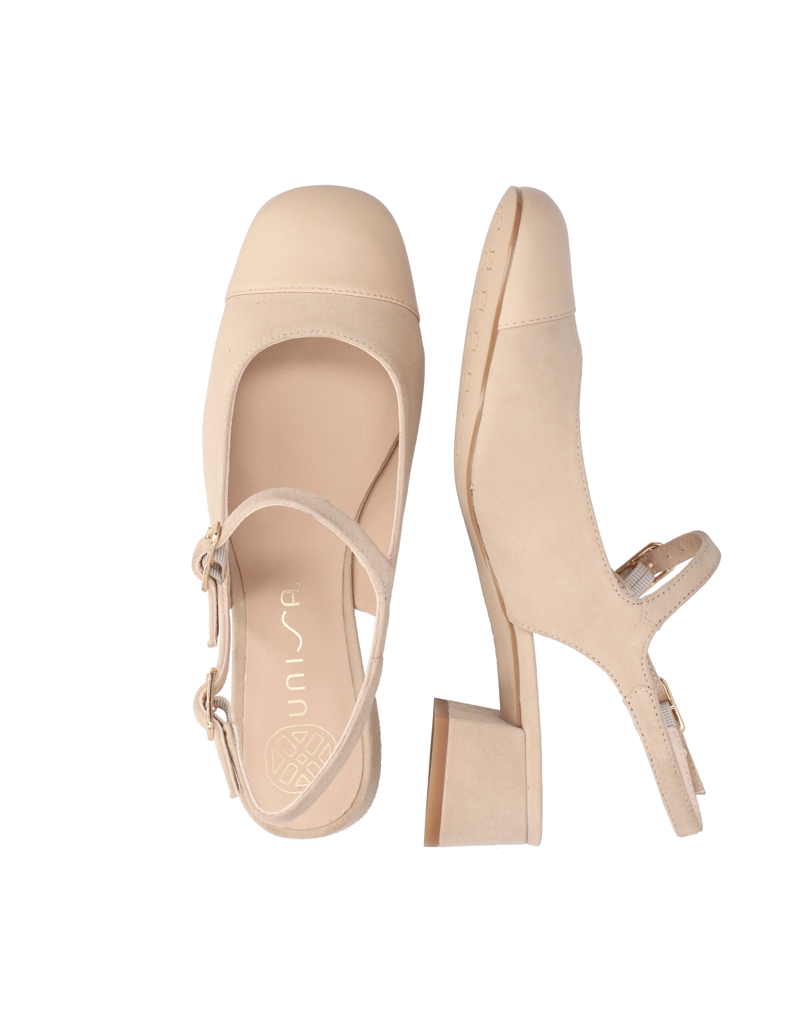 Unisa-Glattleder-Slingpumps-beige