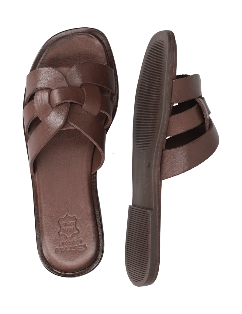 Estyle-Pantoffel-braun