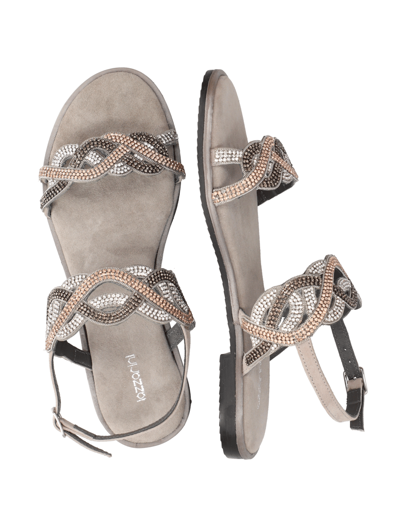 Lazzarini-Veloursleder-Sandale-grau