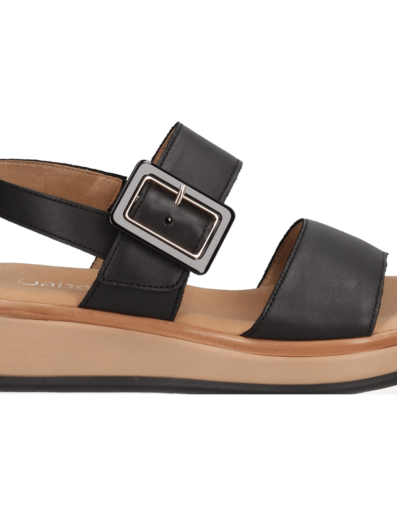 Gabor-Glattleder-Sandale-schwarz