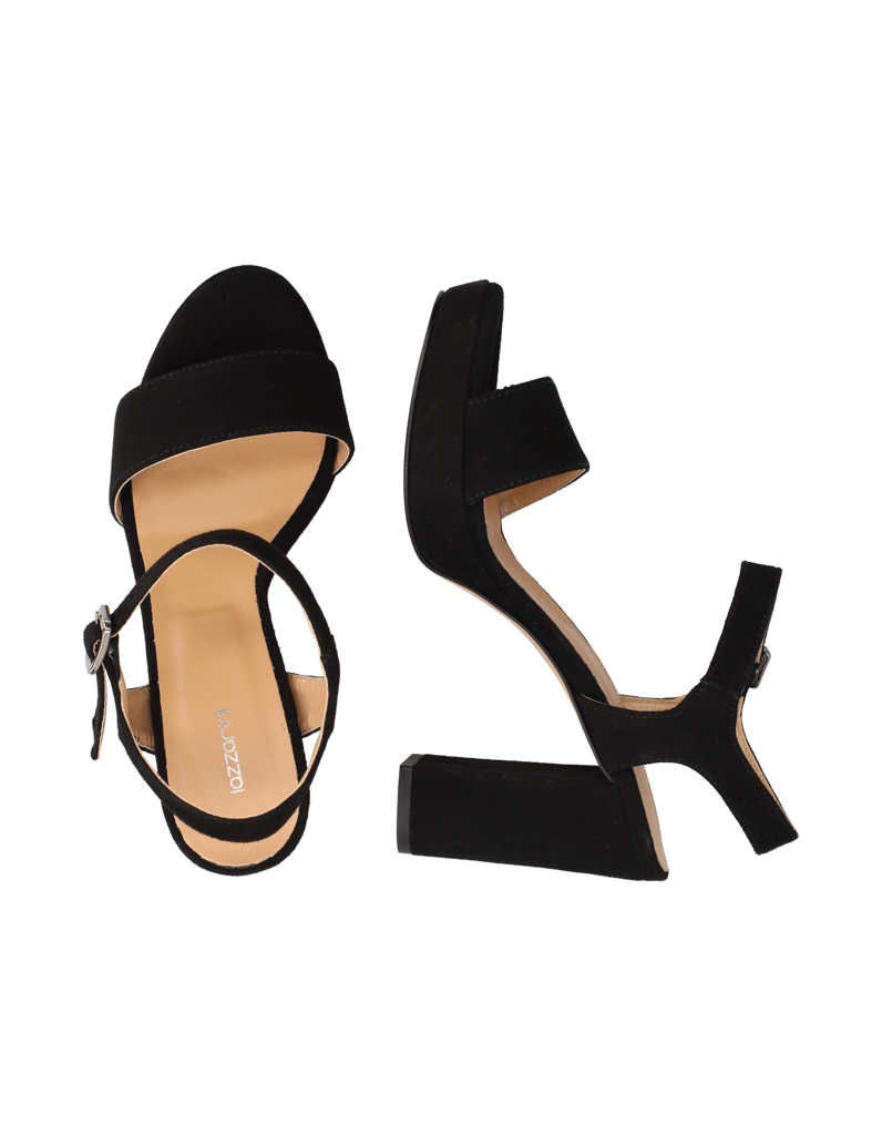 Lazzarini-Veloursleder-Sandale-schwarz