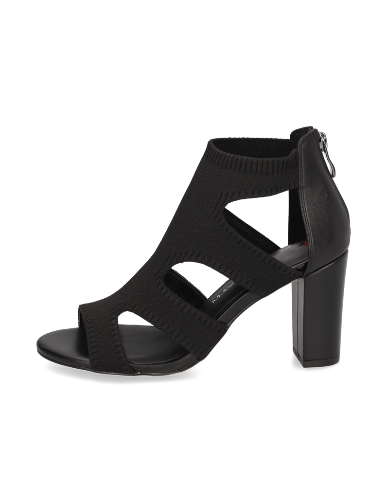 Lazzarini-Textil-Sandale-schwarz