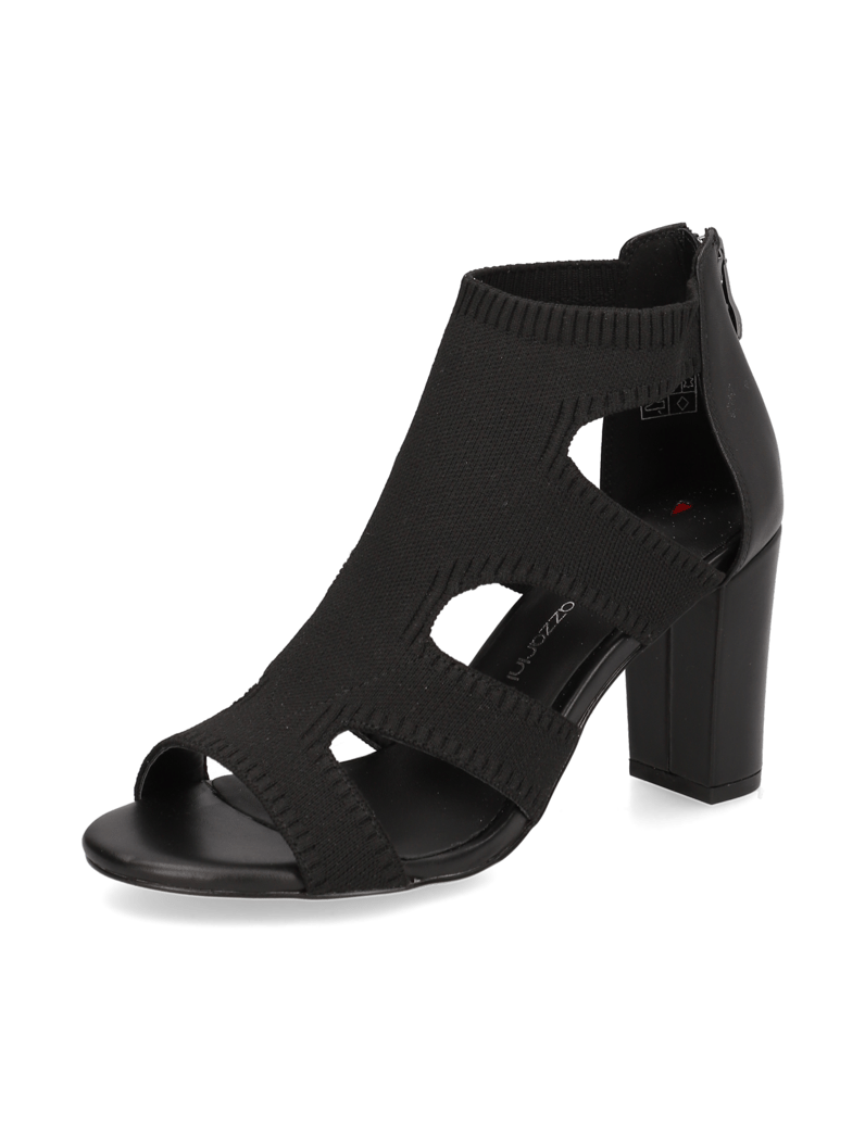 Lazzarini-Textil-Sandale-schwarz