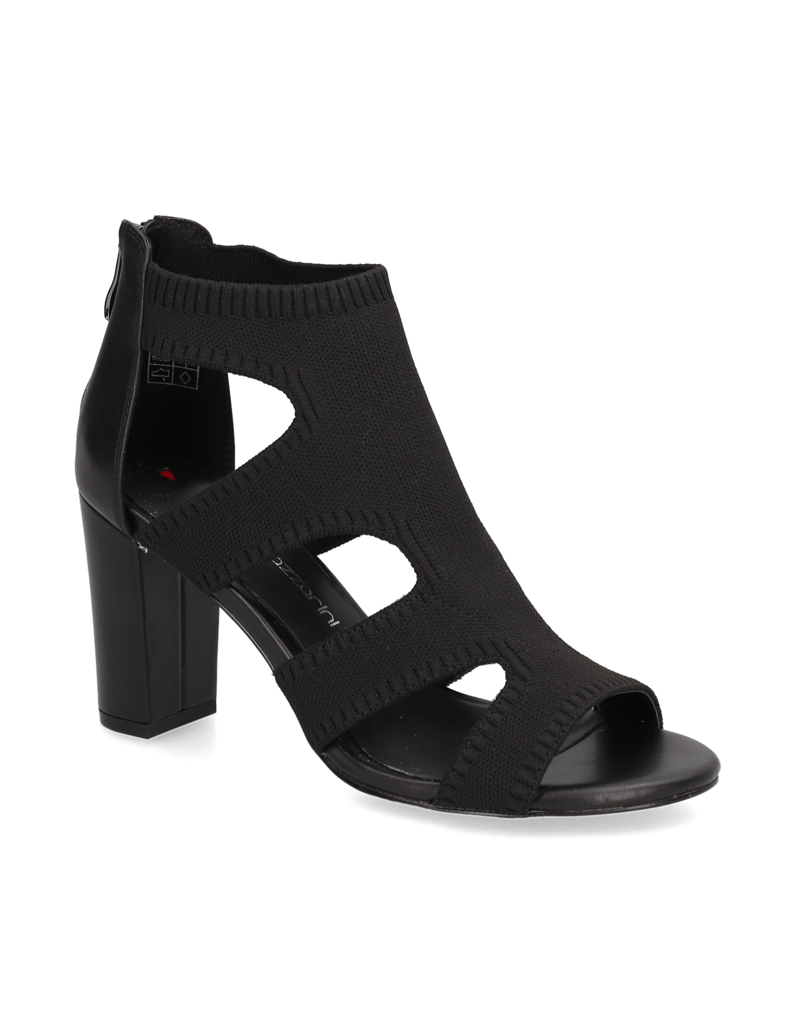 Lazzarini-Textil-Sandale-schwarz