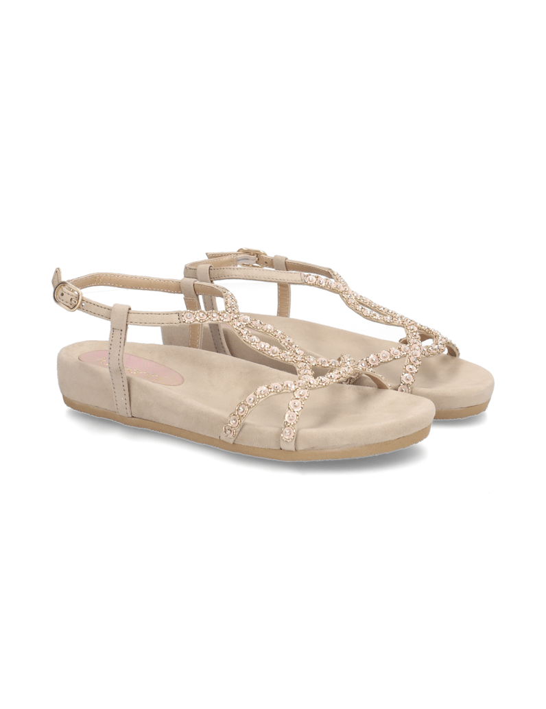 Lazzarini-Veloursleder-Sandale-beige