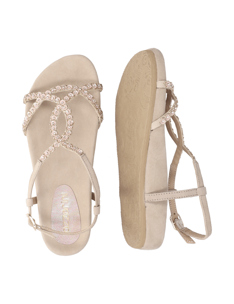 Lazzarini-Veloursleder-Sandale-beige