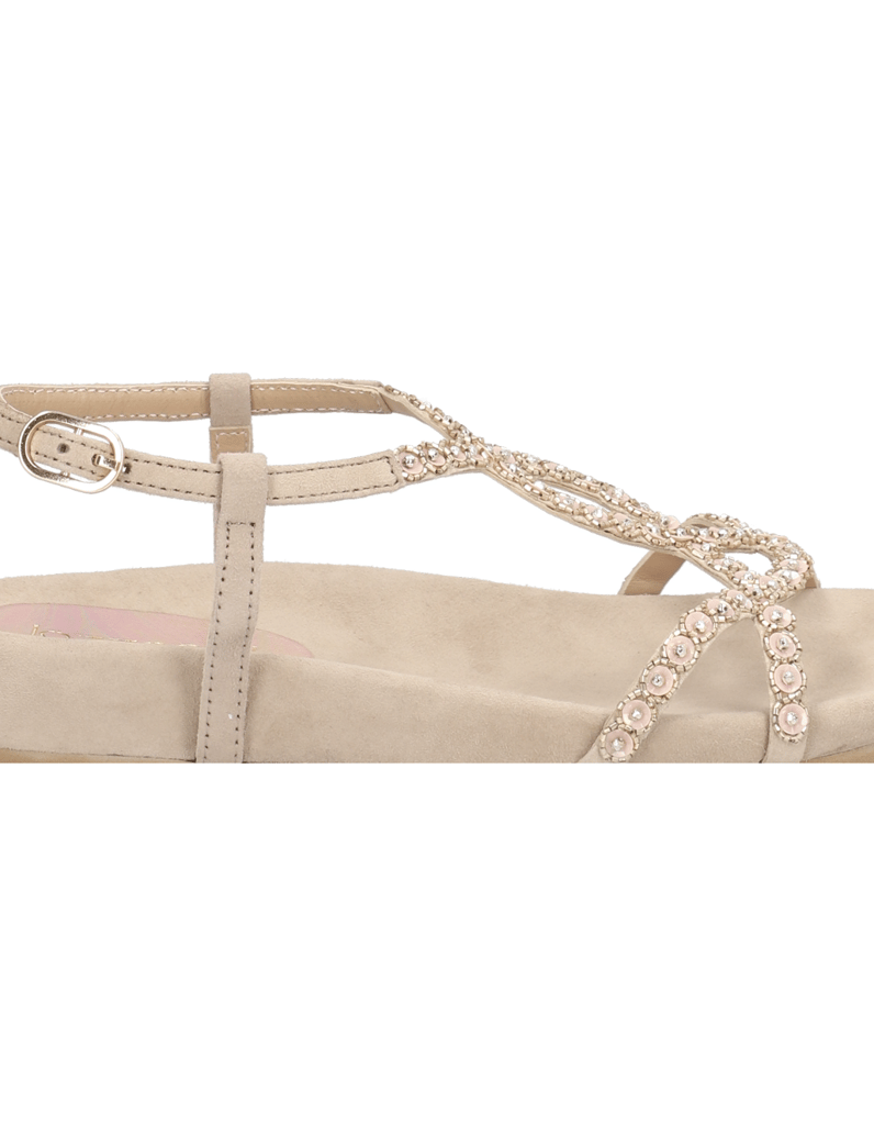Lazzarini-Veloursleder-Sandale-beige